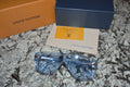 Lv Crystal Blue Shield sunglasses full set